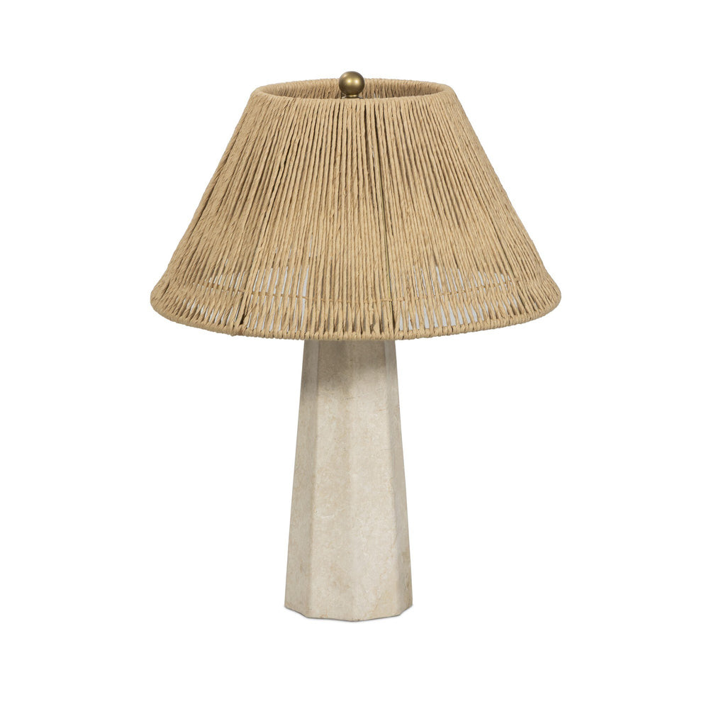 Astra Table Lamp - Cream Italian Marble