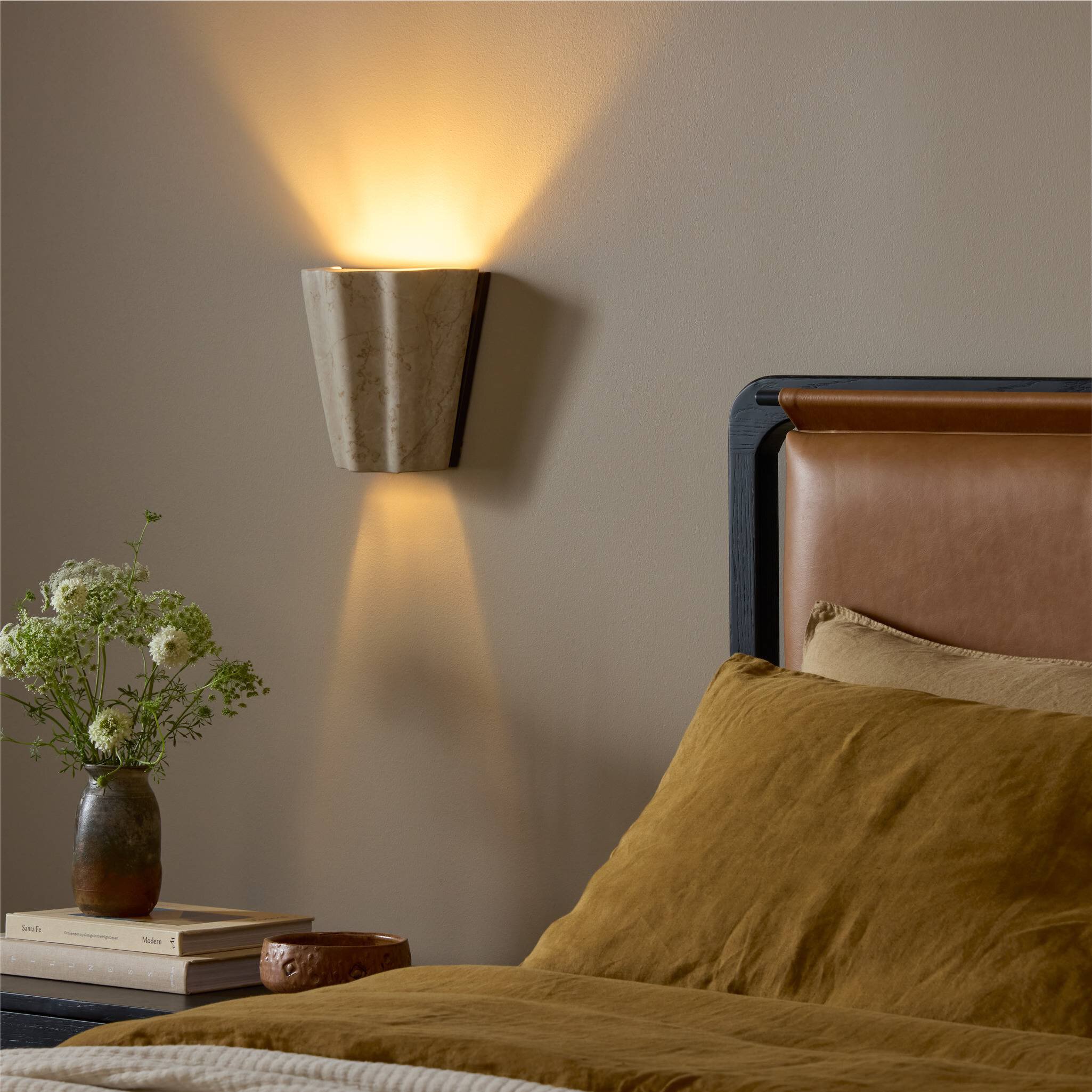 Astra Sconce - Cream Italian Marble