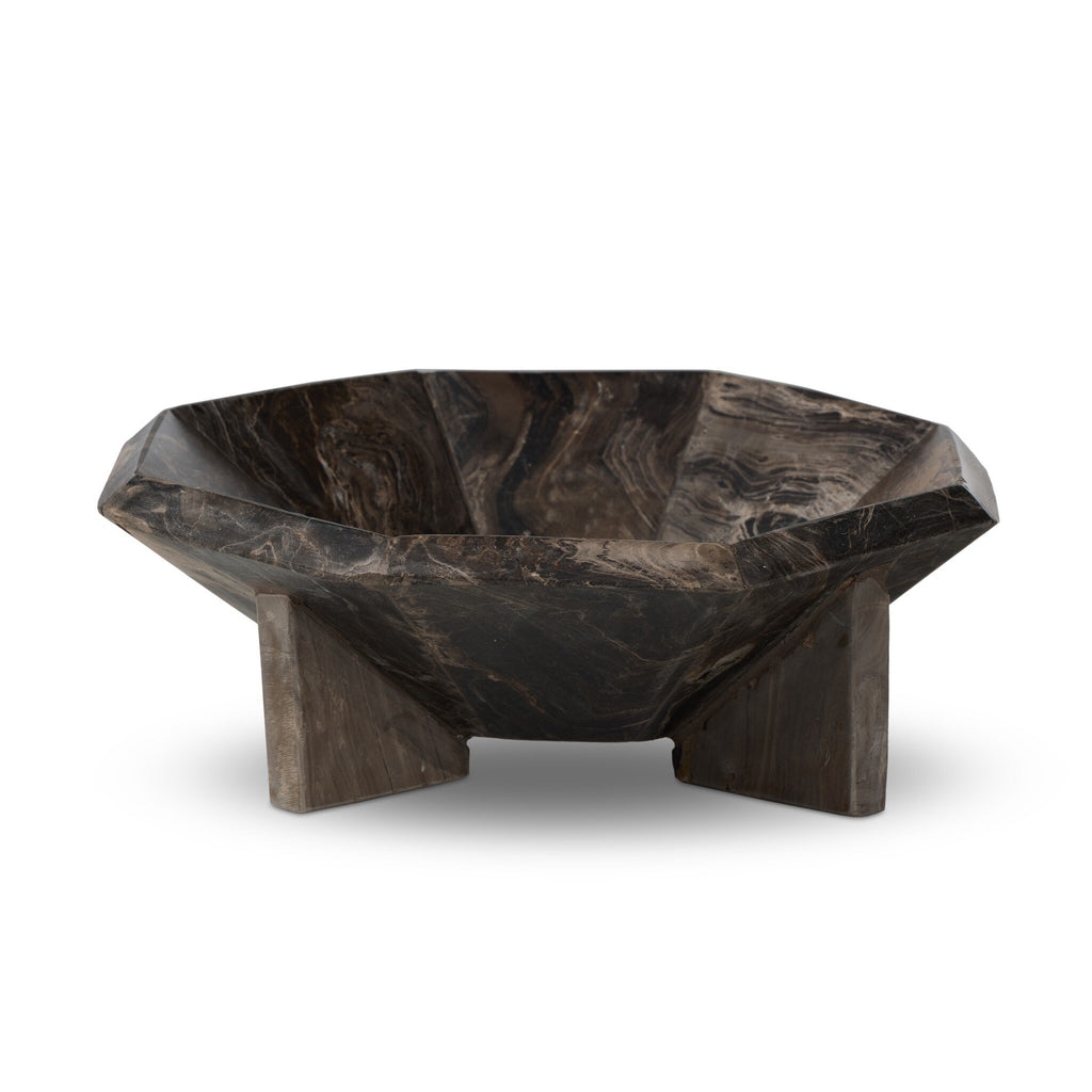 Kasa Bowl - Rocky Brown Marble