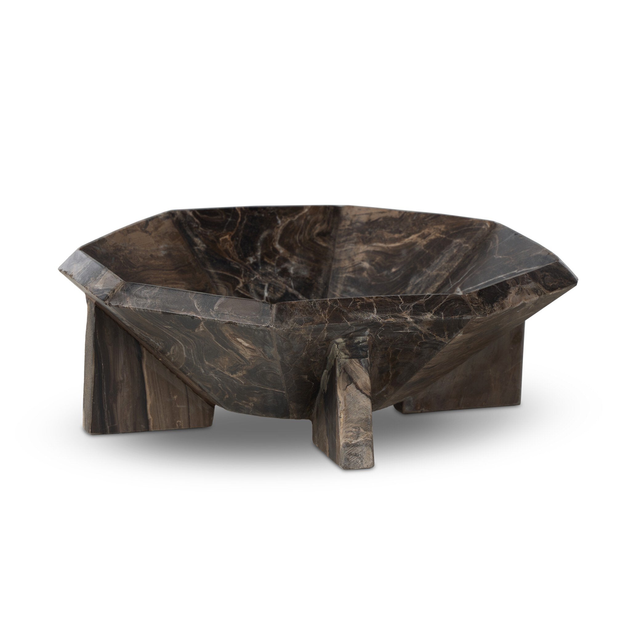 Kasa Bowl - Rocky Brown Marble