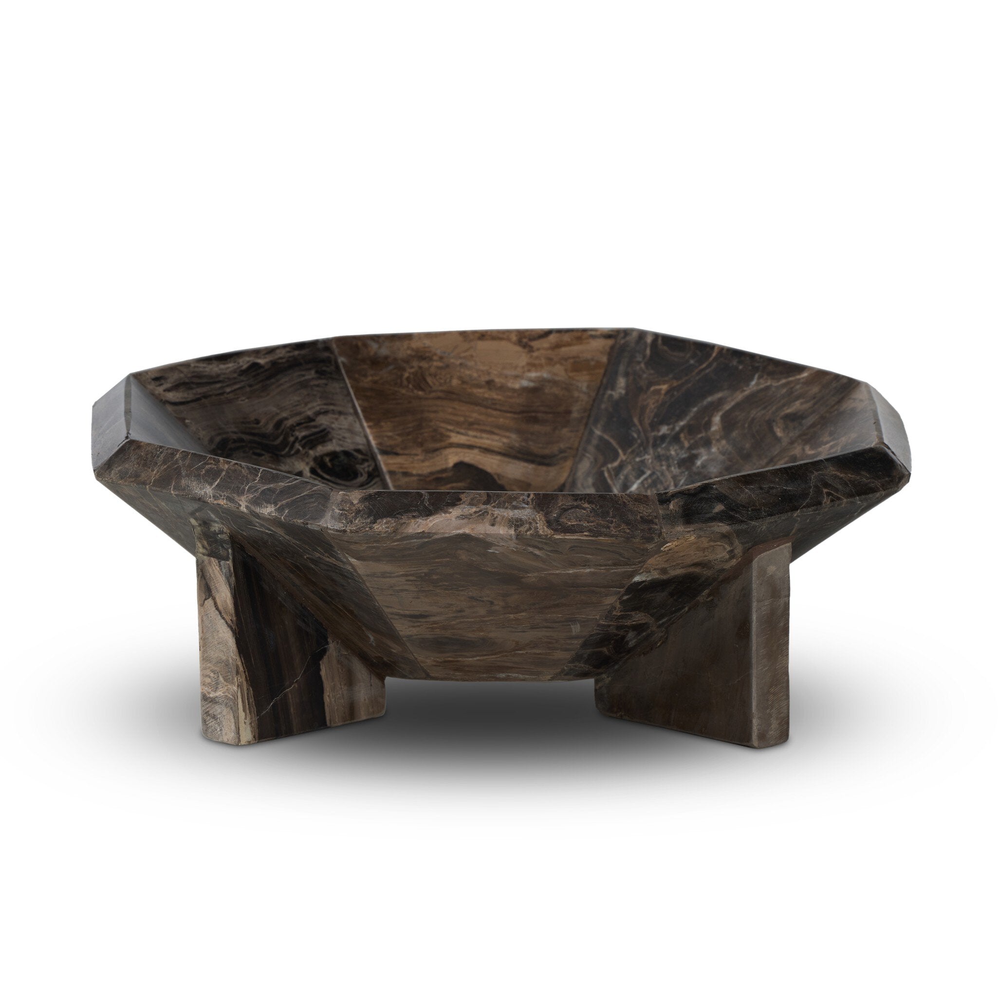 Kasa Bowl - Rocky Brown Marble