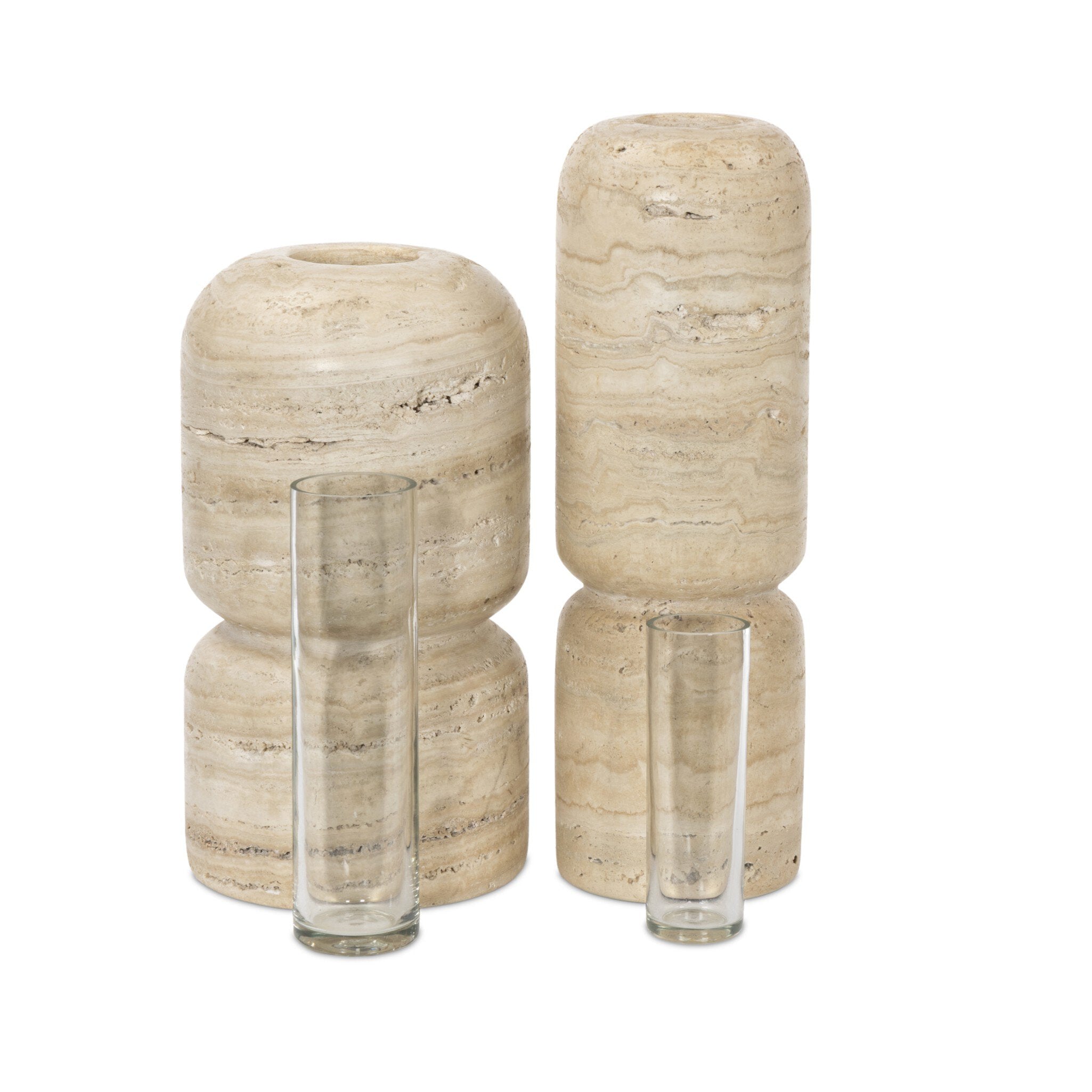 Haylen Vases - Light Travertine