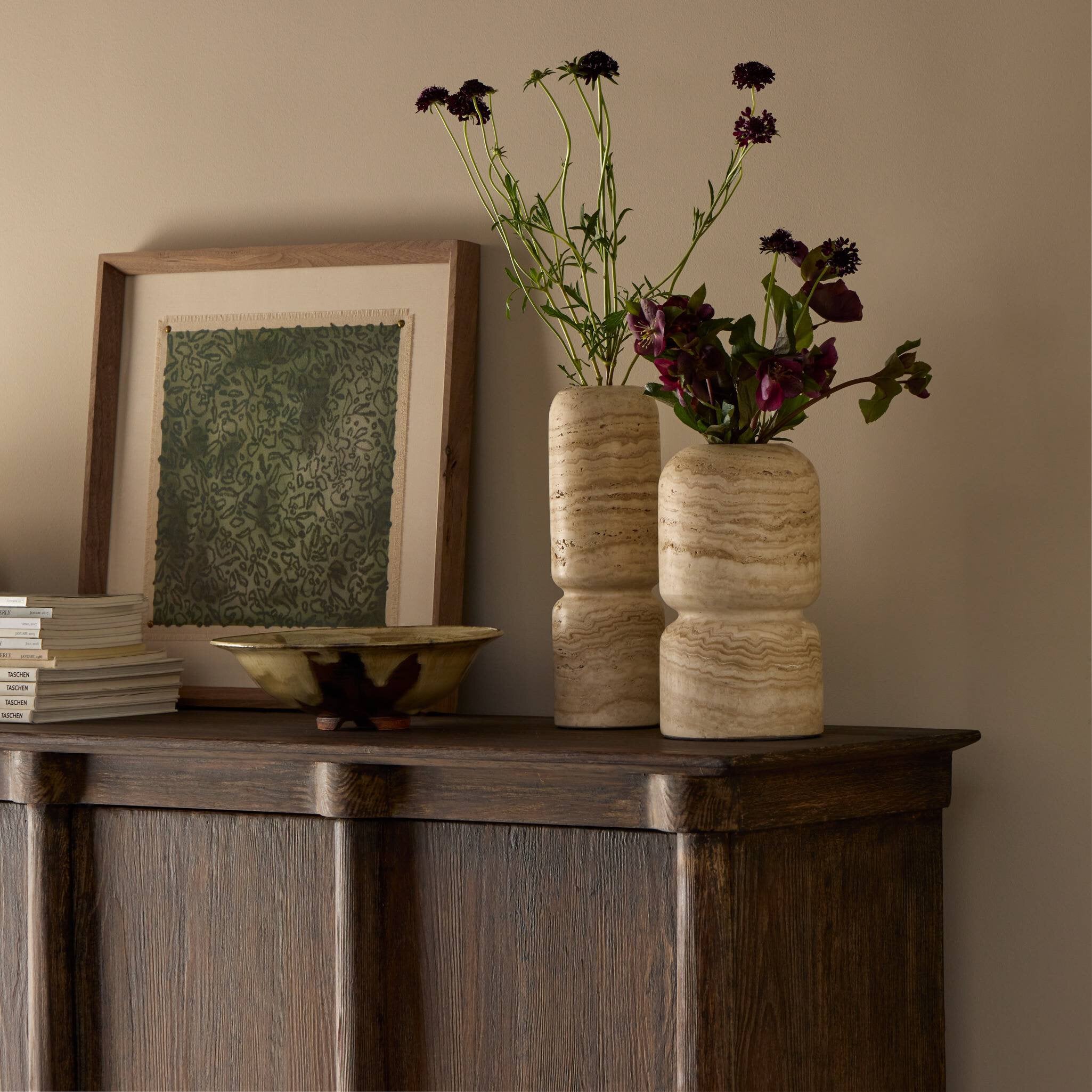 Haylen Vases - Light Travertine