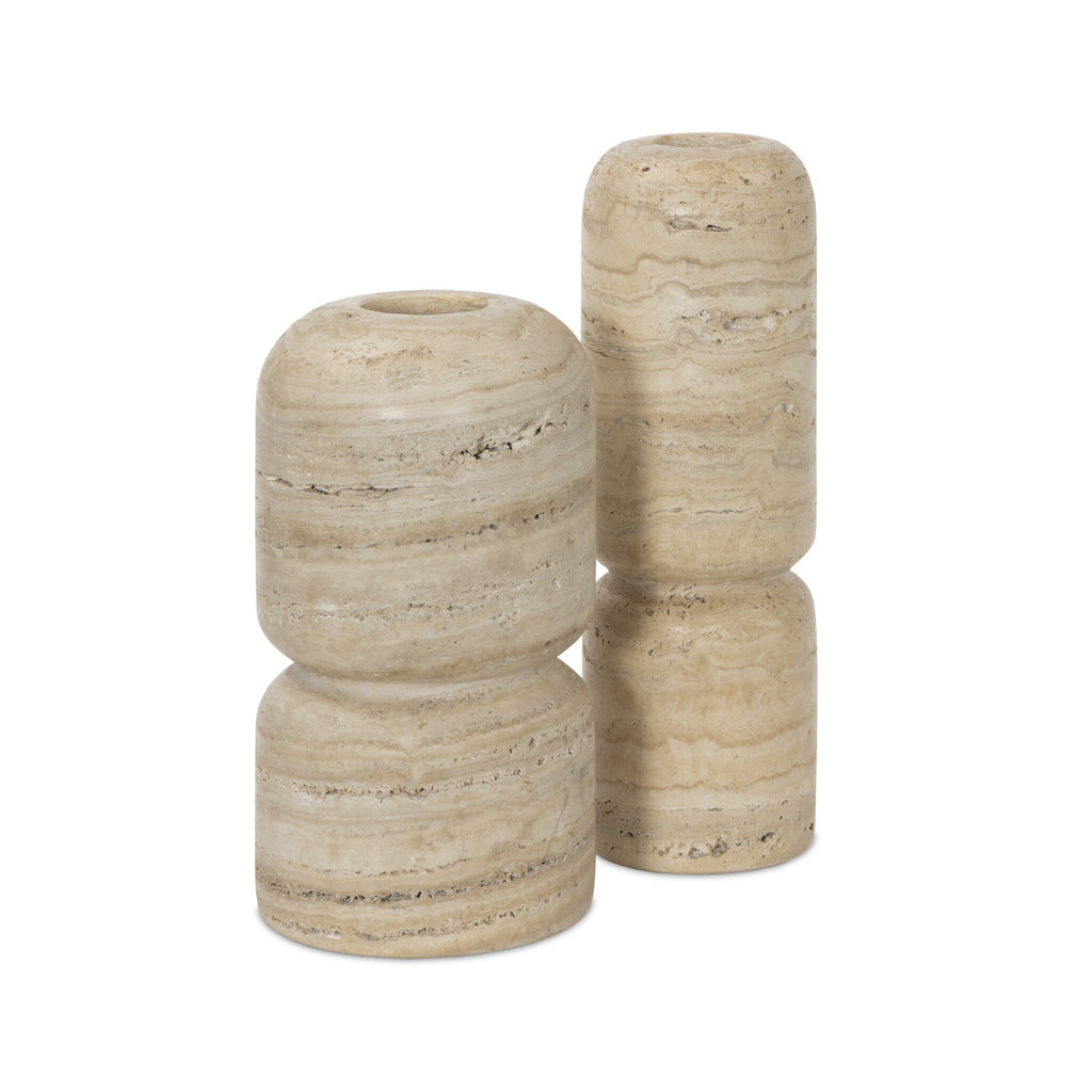 Haylen Vases - Light Travertine