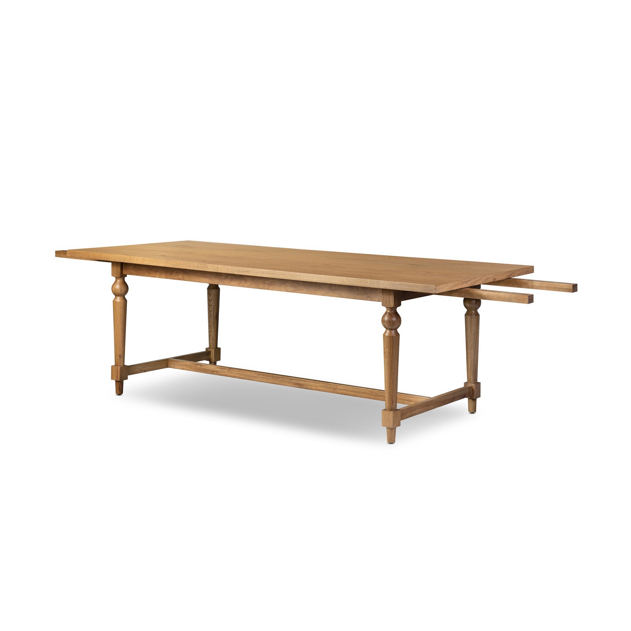 Blinn Oval Leaf Extension Dining Table - Worn Oak Veneer