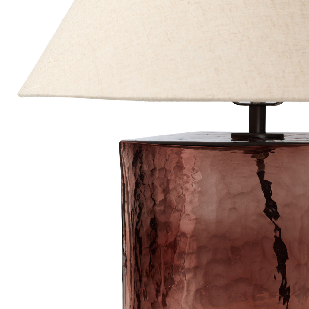 Saylor Table Lamp - Brown Cast Glass