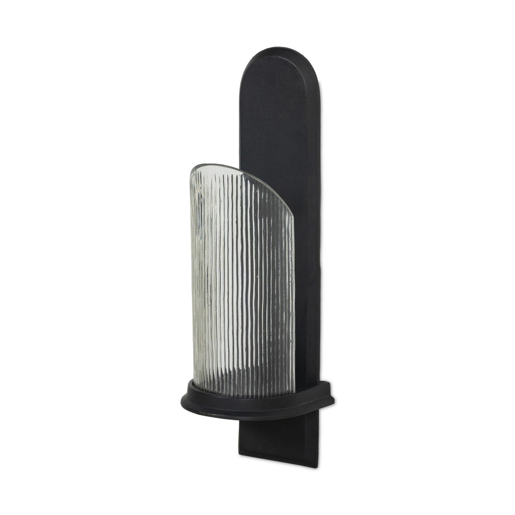 Elorie Wall Mounted Candle Holder Set - Black Antique
