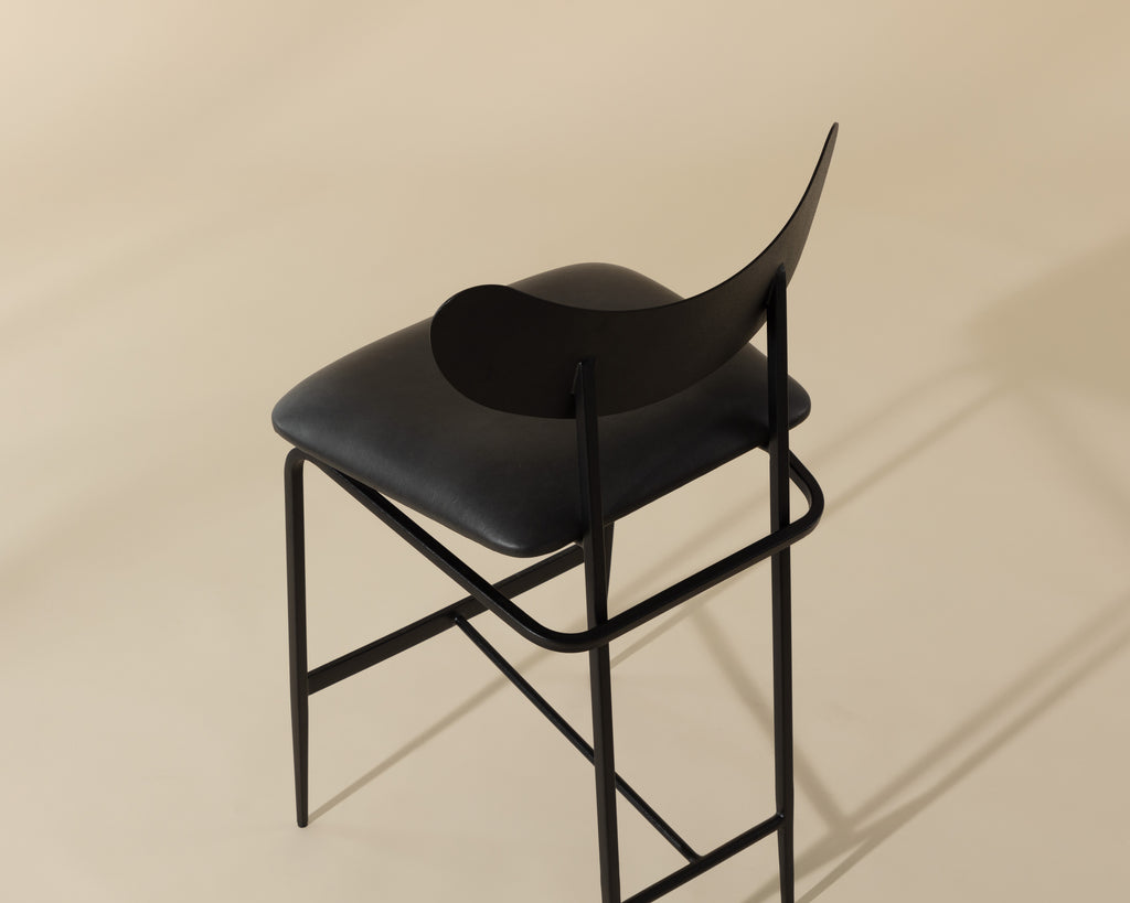 Gibbons Counter Stool - Black - Bravo Portabella