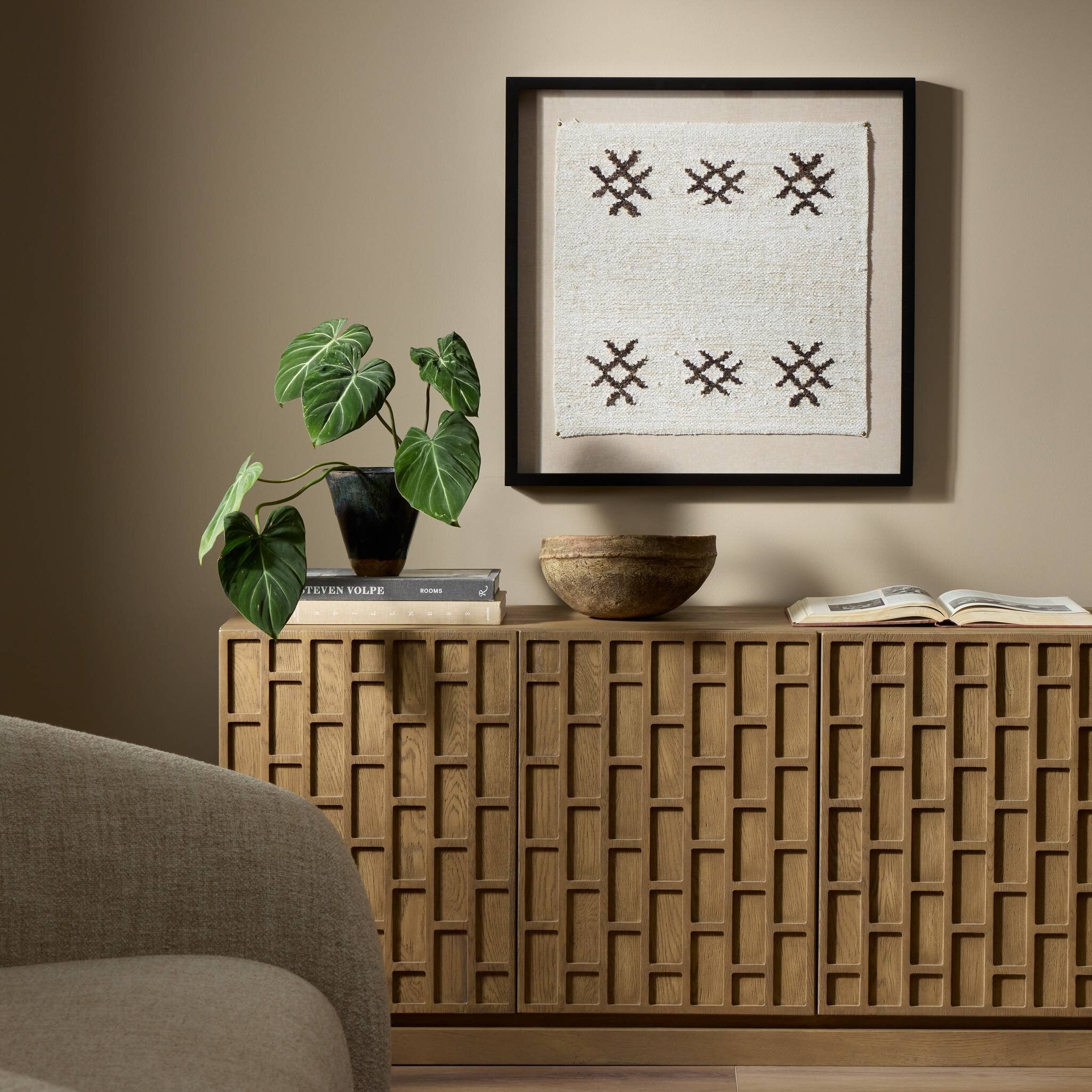 Ankara Textile I by FH Art Studio - Black 1.5 Maple