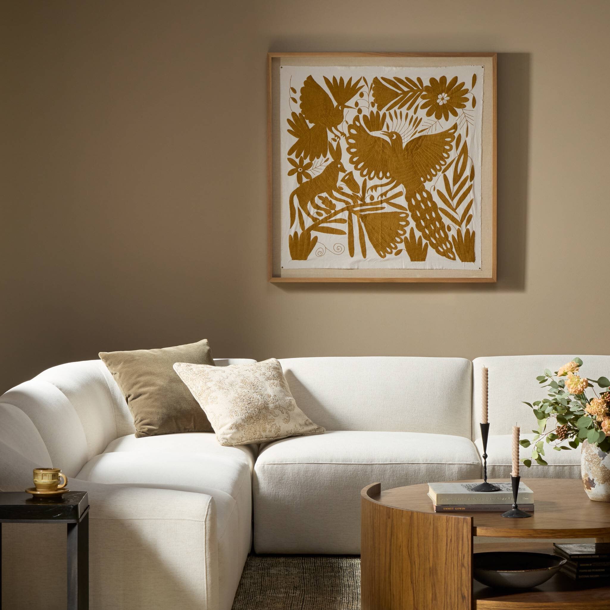 Otomi Framed Textile - Walnut 2.5