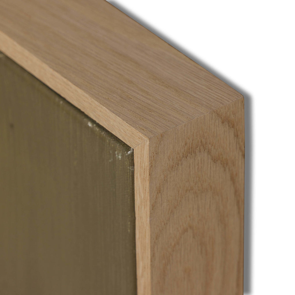 Pulling The Pieces by Melody Joy McMunn - Vertical Grain White Oak Floater | 24" x 24"