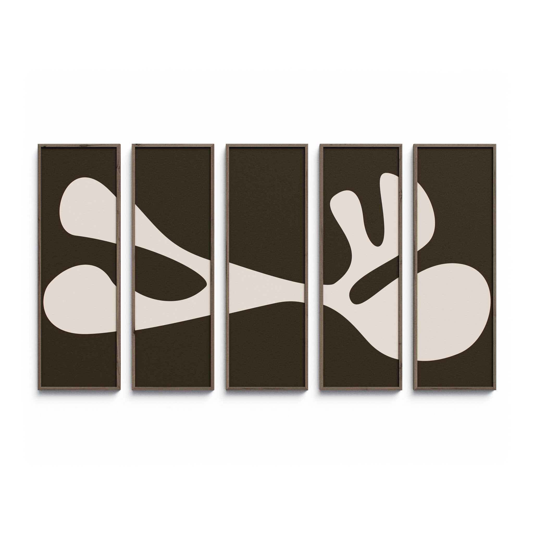 Organic Shape II Set by Four Hands Art Studio - Rustic 2.5 Walnut | 80" x 48"