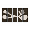 Organic Shape II Set by Four Hands Art Studio - Black 2.5 Maple | 80" x 48"