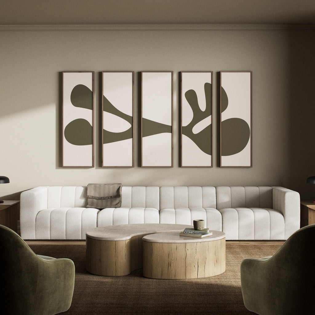 Organic Shape III Set by Four Hands Art Studio - Rustic 2.5 Walnut | 80" x 48"