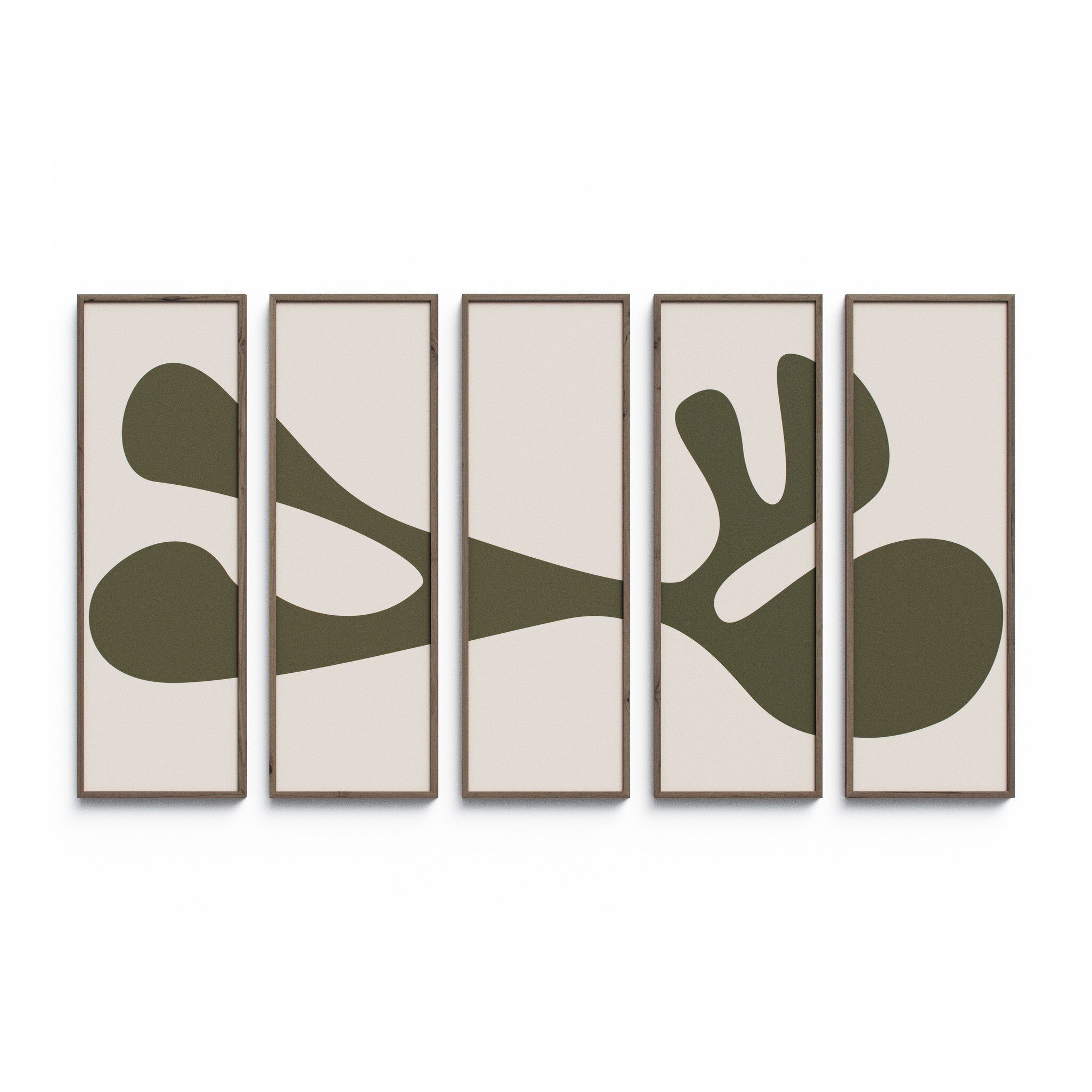 Organic Shape III Set by Four Hands Art Studio - Rustic 2.5 Walnut | 80" x 48"