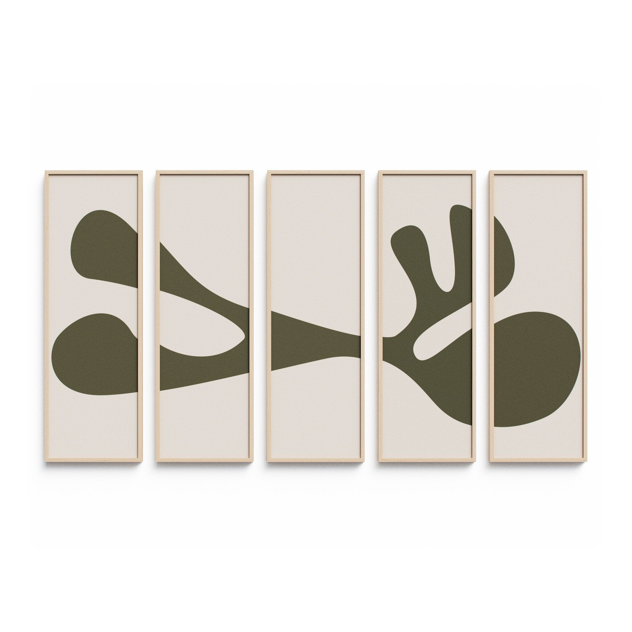 Organic Shape III Set by Four Hands Art Studio - Natural 2.5 Maple | 80" x 48"