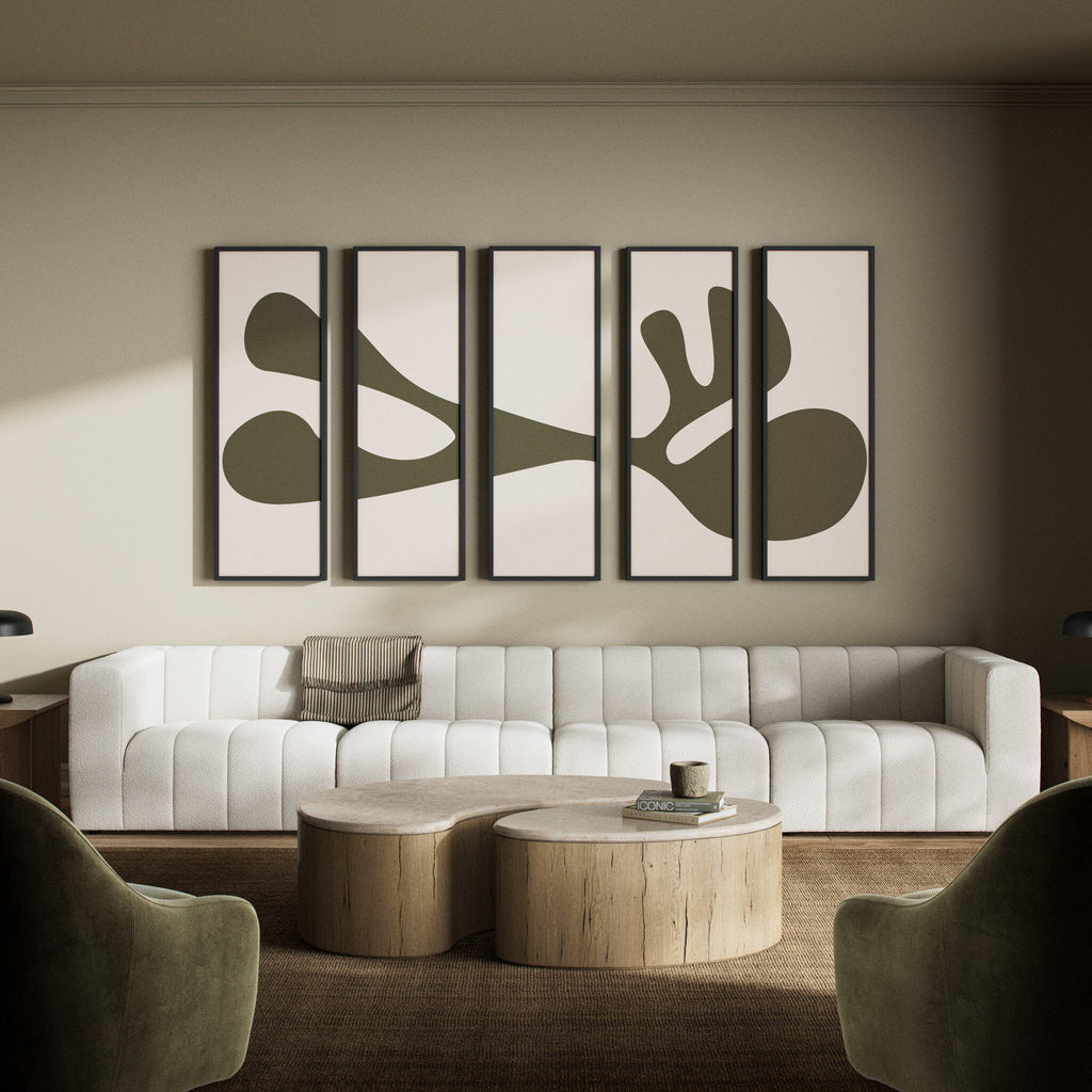 Organic Shape III Set by Four Hands Art Studio - Black 2.5 Maple | 100" x 61"
