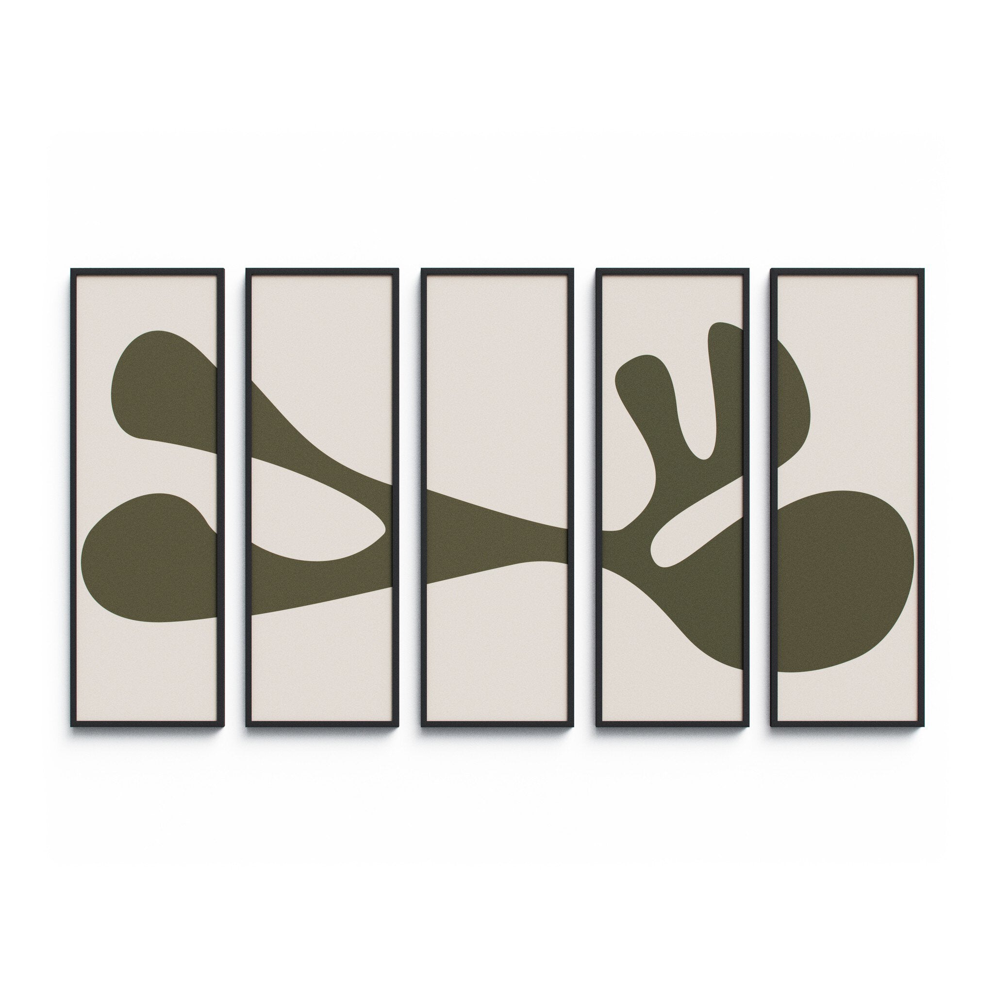 Organic Shape III Set by Four Hands Art Studio - Black 2.5 Maple | 100" x 61"