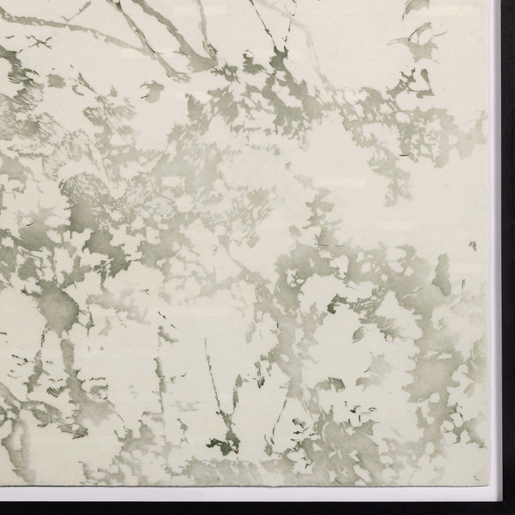 Paisaje Flotante XVIII by Adrian White - Black Vertical Grain 2.5 White Oak | 48" x 33"