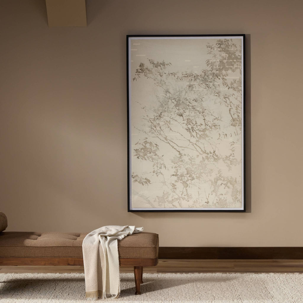 Paisaje Flotante XVIII by Adrian White - Black Vertical Grain 2.5 White Oak | 72" x 48"