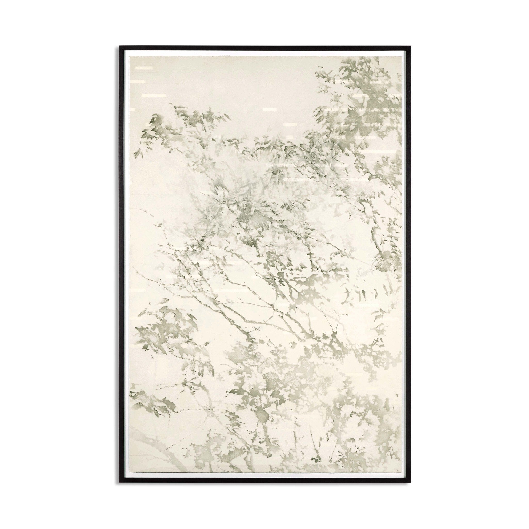 Paisaje Flotante XVIII by Adrian White - Black Vertical Grain 2.5 White Oak | 48" x 33"
