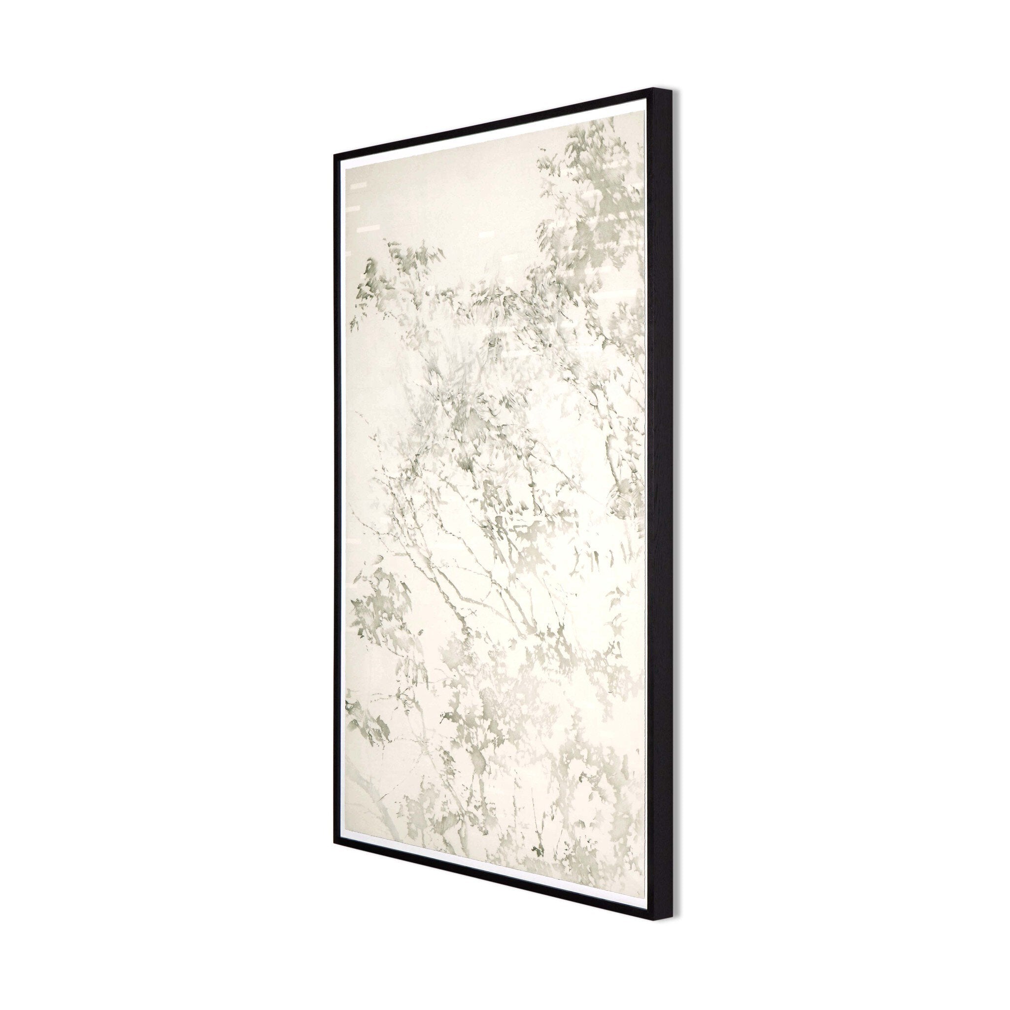 Paisaje Flotante XVIII by Adrian White - Black Vertical Grain 2.5 White Oak | 48" x 33"