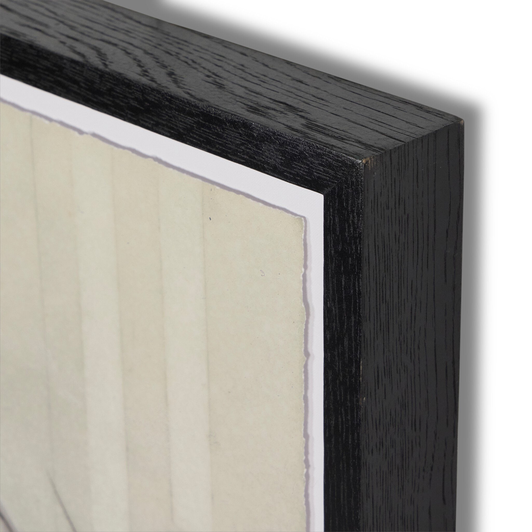 Paisaje Flotante XI by Adrian White - Black Vertical Grain 2.5 White Oak | 40" x 30"