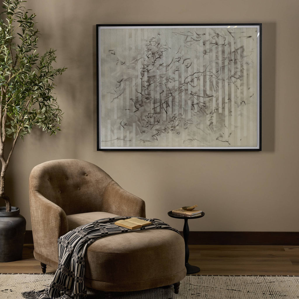 Paisaje Flotante XI by Adrian White - Black Vertical Grain 2.5 White Oak | 60" x 47"