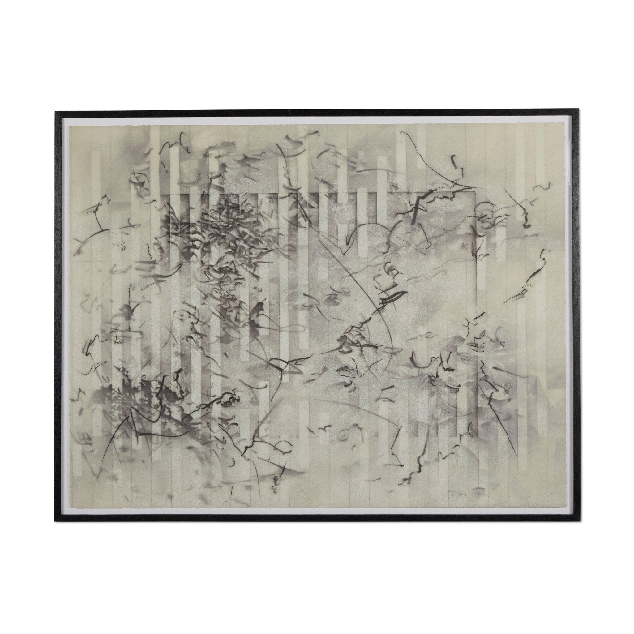 Paisaje Flotante XI by Adrian White - Black Vertical Grain 2.5 White Oak | 60" x 47"