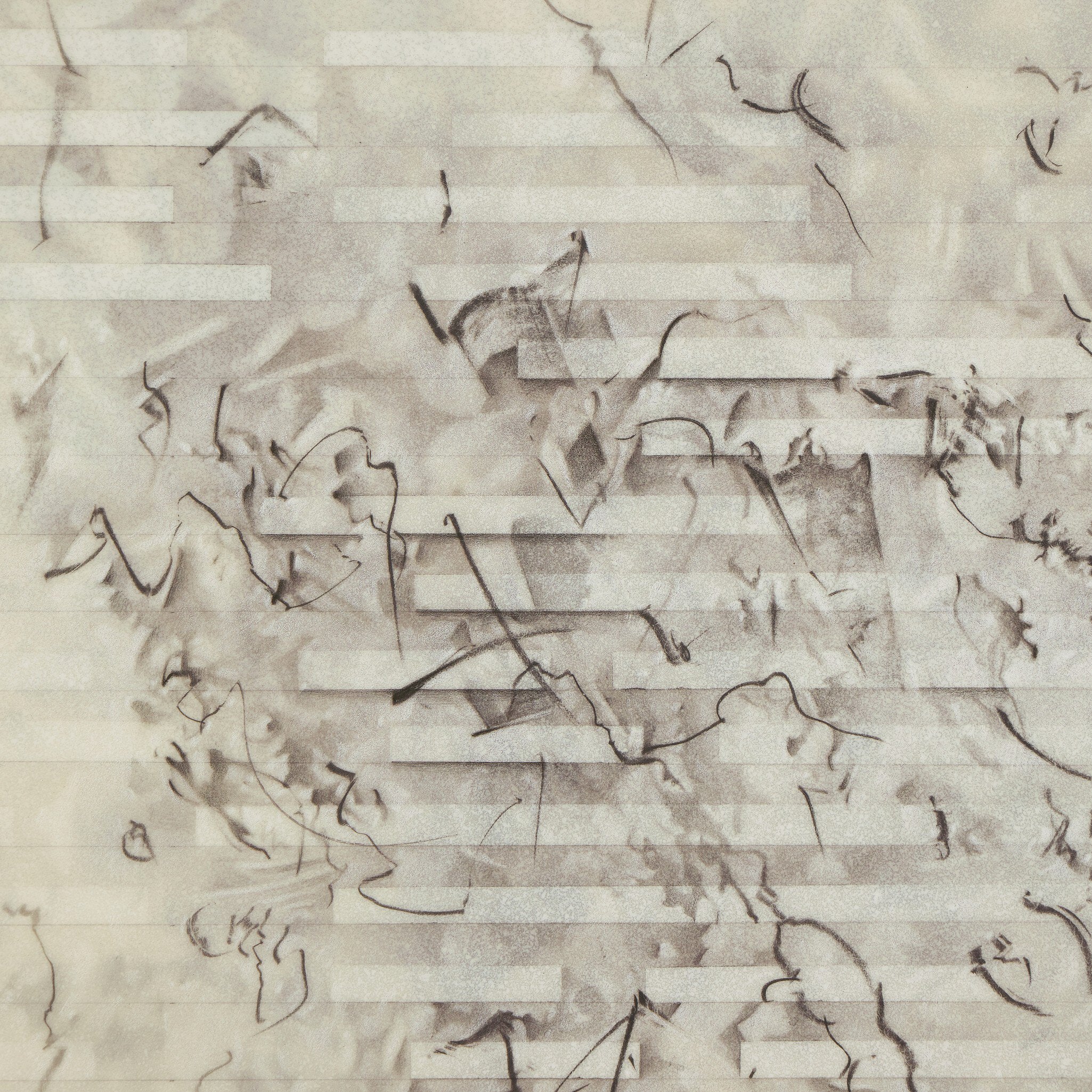 Paisaje Flotante XIII by Adrian White - Black Vertical Grain 2.5 White Oak | 40" x 30"