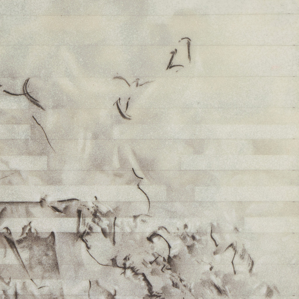 Paisaje Flotante XIII by Adrian White - Black Vertical Grain 2.5 White Oak | 40" x 30"