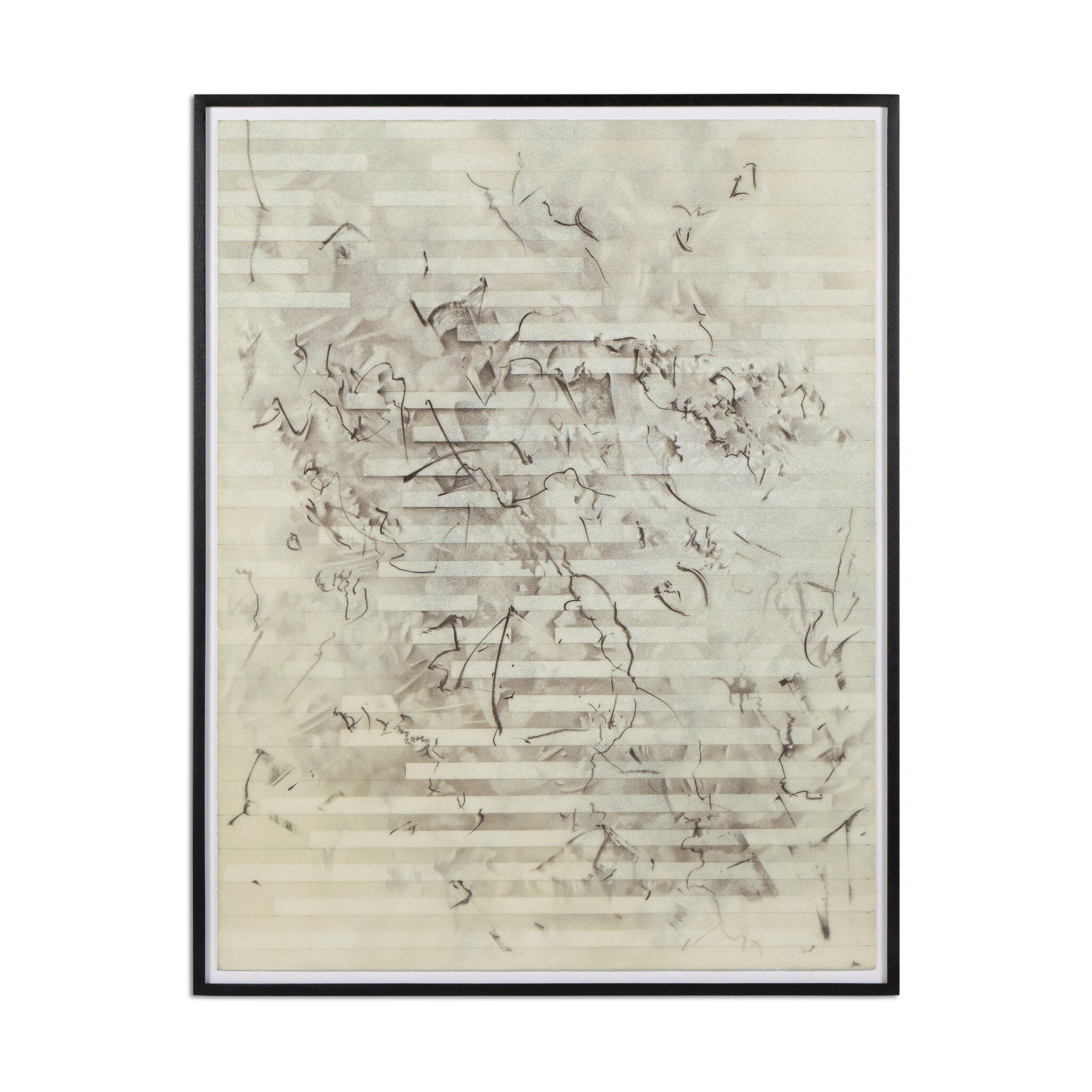 Paisaje Flotante XIII by Adrian White - Black Vertical Grain 2.5 White Oak | 48" x 36"