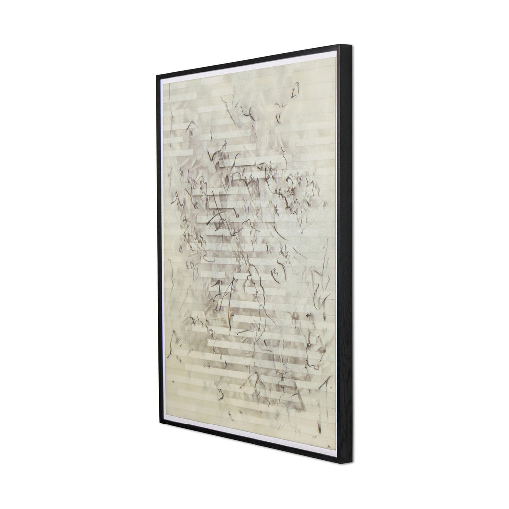 Paisaje Flotante XIII by Adrian White - Black Vertical Grain 2.5 White Oak | 40" x 30"