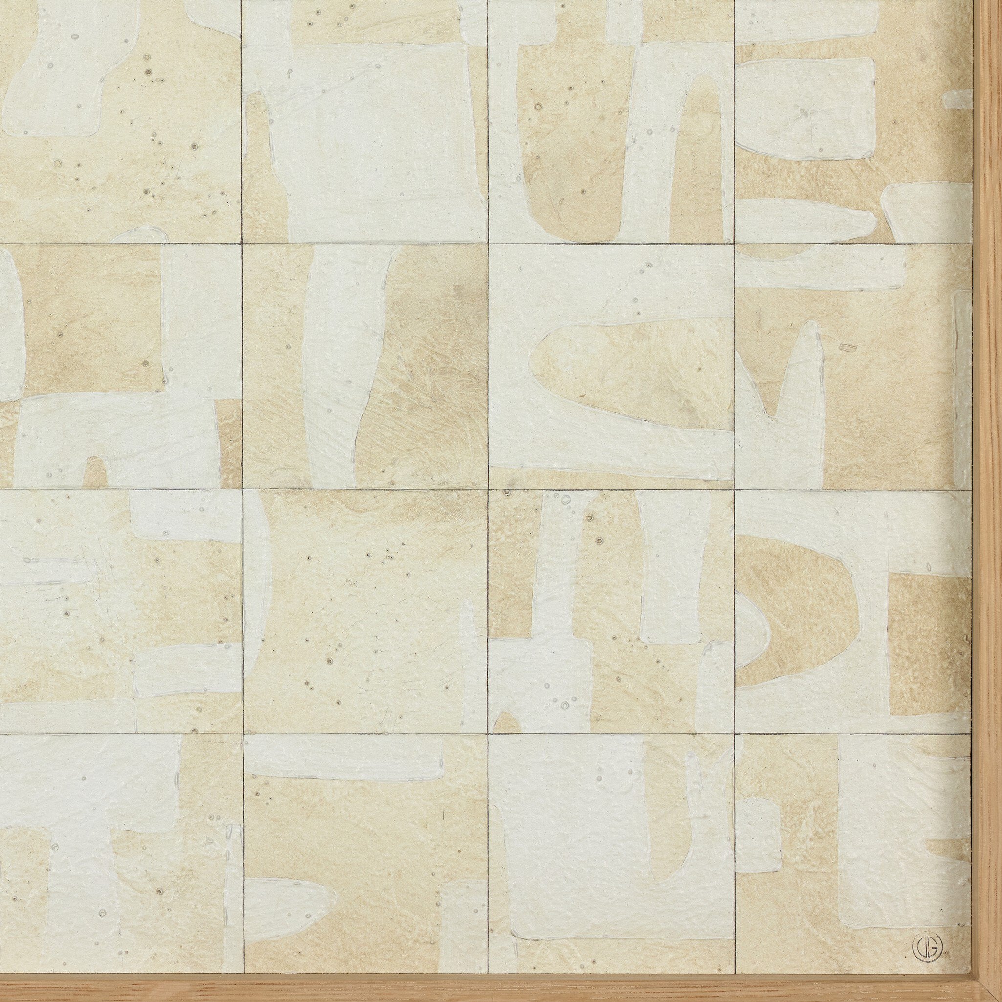 Ancestral II by Douglas Galloway - Vertical Grain White Oak Floater | 24" x 24"