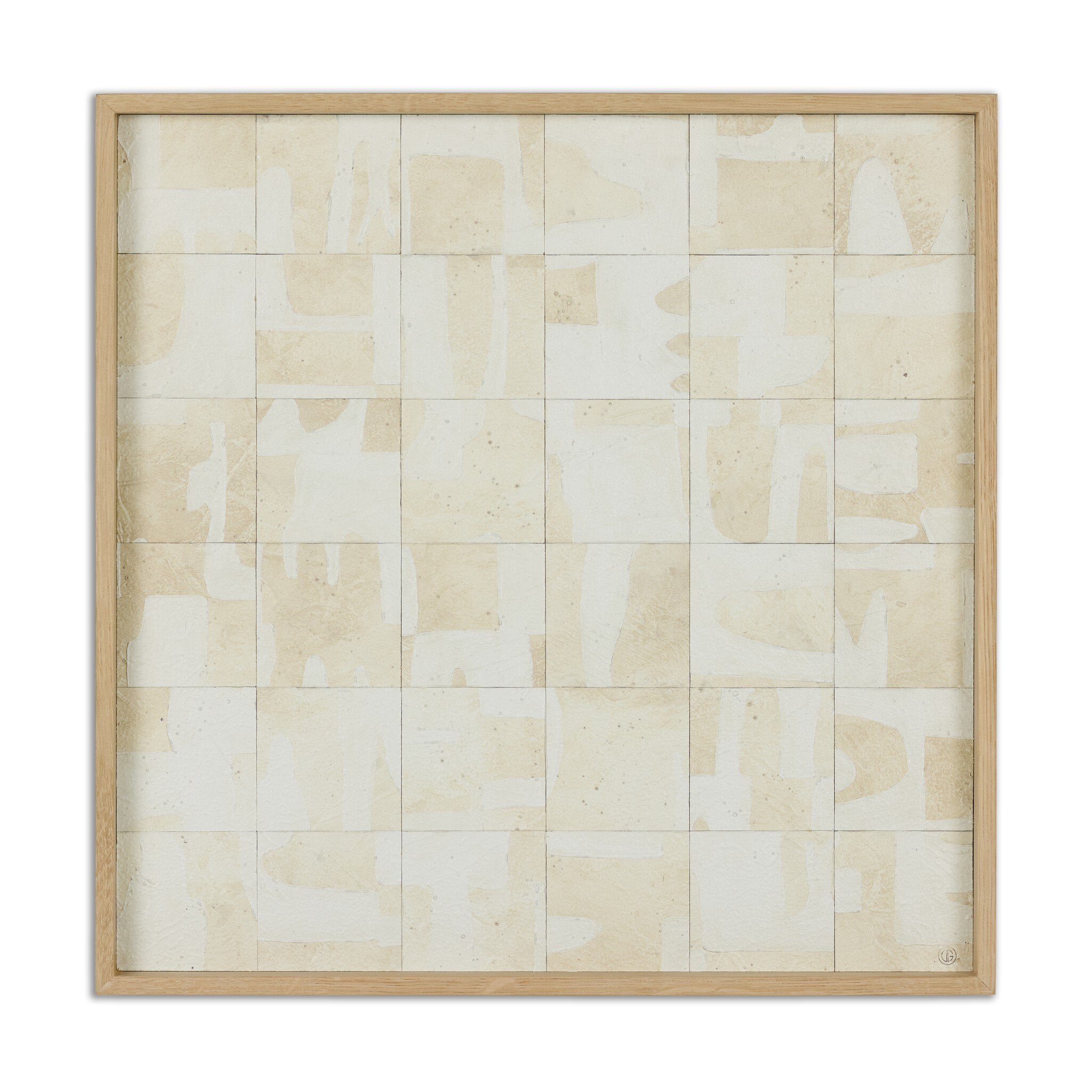 Ancestral II by Douglas Galloway - Vertical Grain White Oak Floater | 18" x 18"