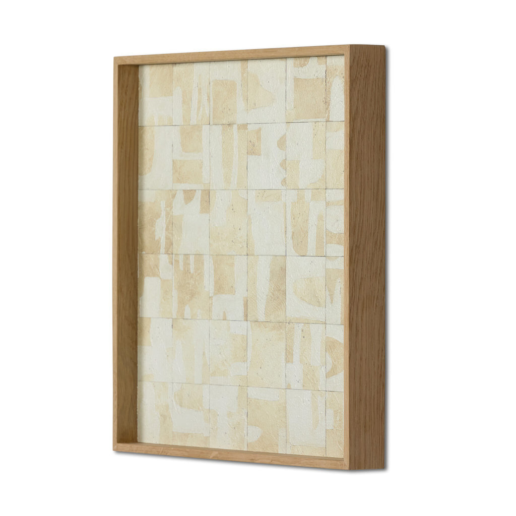 Ancestral II by Douglas Galloway - Vertical Grain White Oak Floater | 24" x 24"