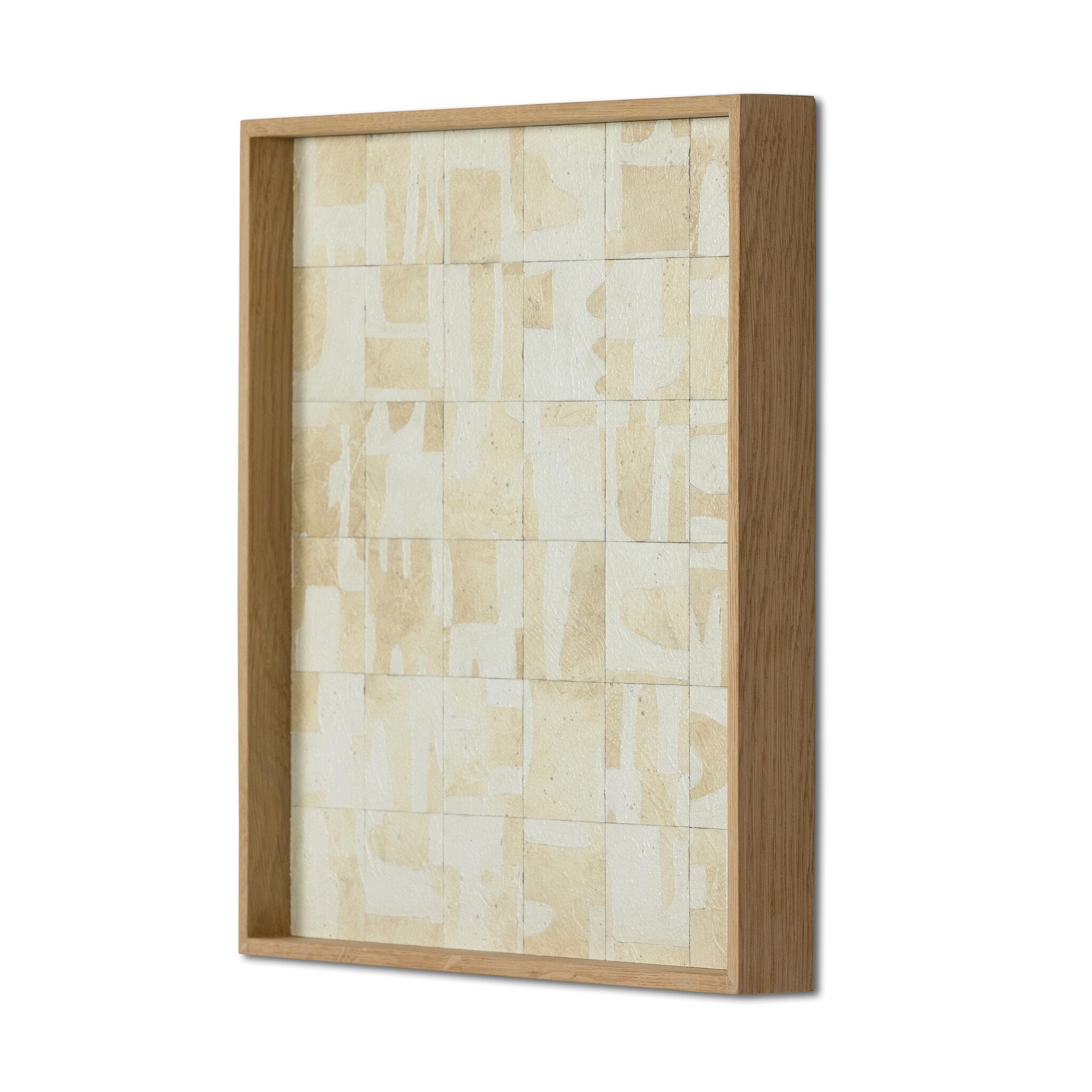 Ancestral II by Douglas Galloway - Vertical Grain White Oak Floater | 24" x 24"