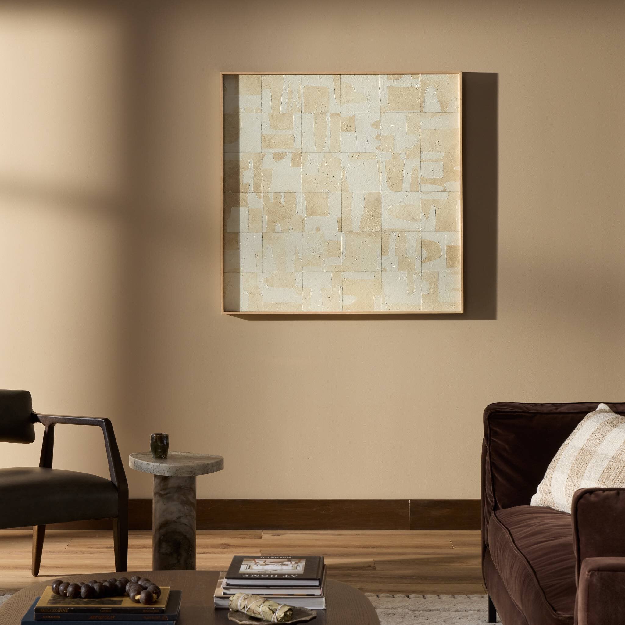 Ancestral II by Douglas Galloway - Vertical Grain White Oak Floater | 48" x 48"