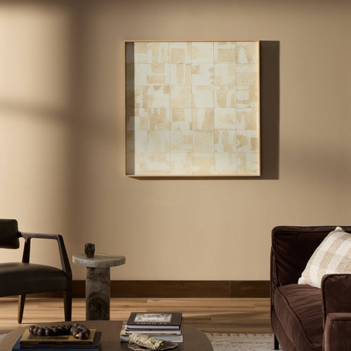Ancestral II by Douglas Galloway - Vertical Grain White Oak Floater | 48" x 48"