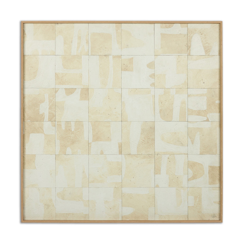 Ancestral II by Douglas Galloway - Vertical Grain White Oak Floater | 40" x 40"