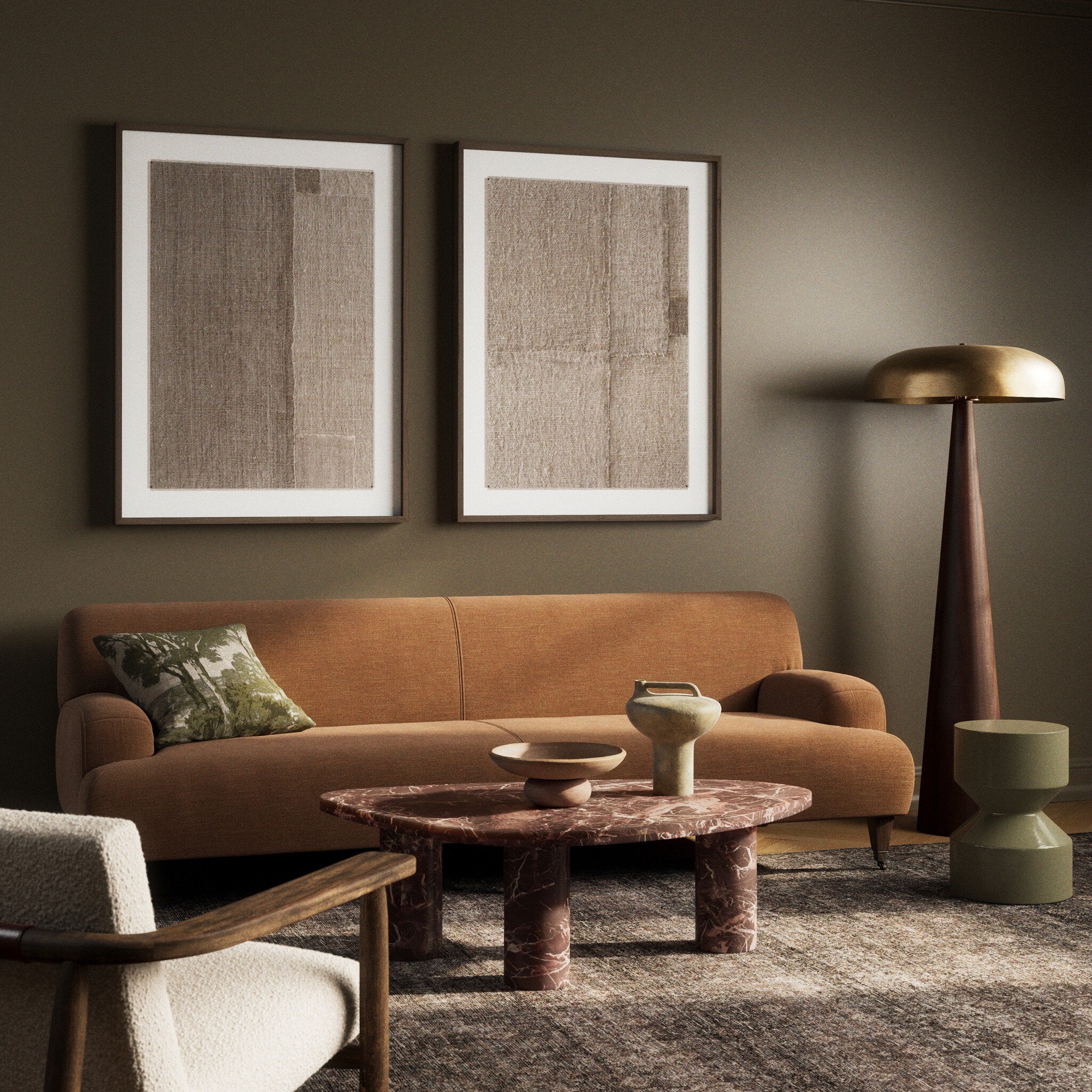 Acceptance Diptych by Karen Covey - Rustic 2.5 Walnut | 72" x 48"