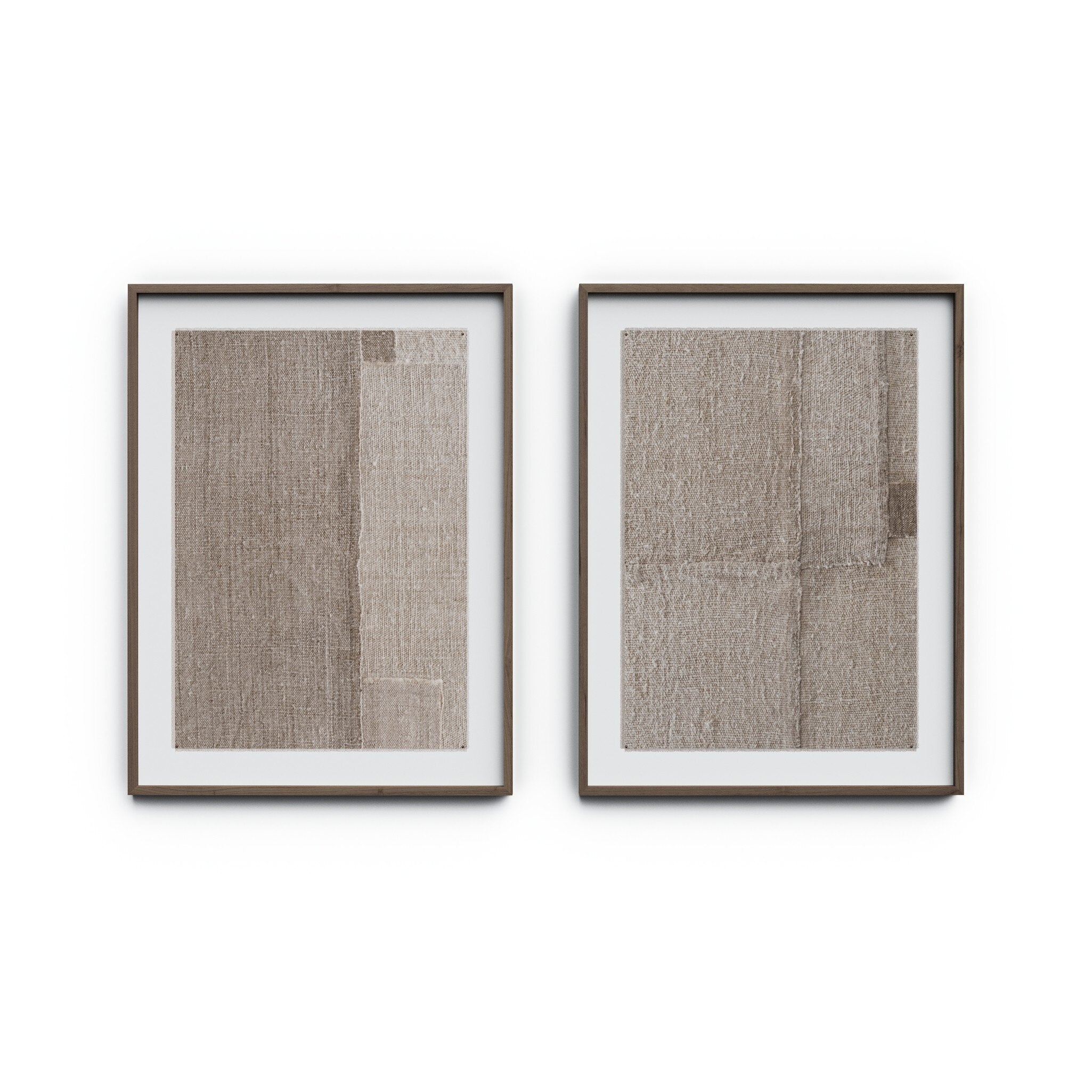 Acceptance Diptych by Karen Covey - Rustic 1.5 Walnut | 36" x 24"