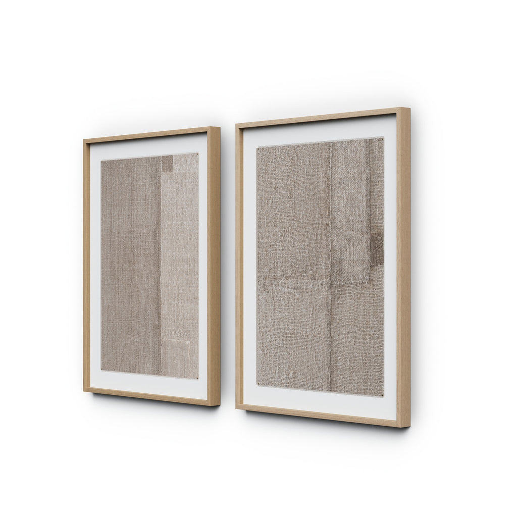 Acceptance Diptych by Karen Covey - Vertical Grain 1.5 White Oak | 36" x 24"