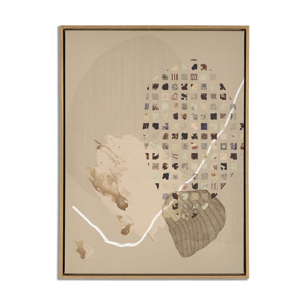 Threshold: Inhabiting My Headspace by LiminalME - Vertical Grain White Oak Floater | 24" x 32"