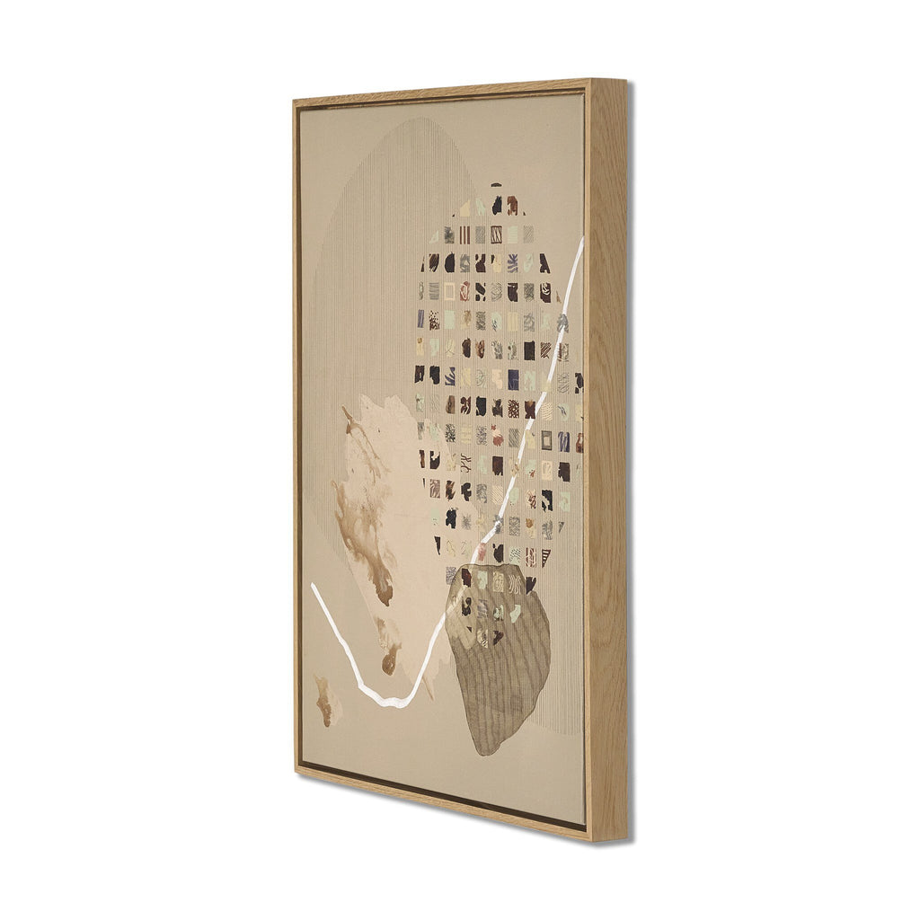 Threshold: Inhabiting My Headspace by LiminalME - Vertical Grain White Oak Floater | 18" x 24"