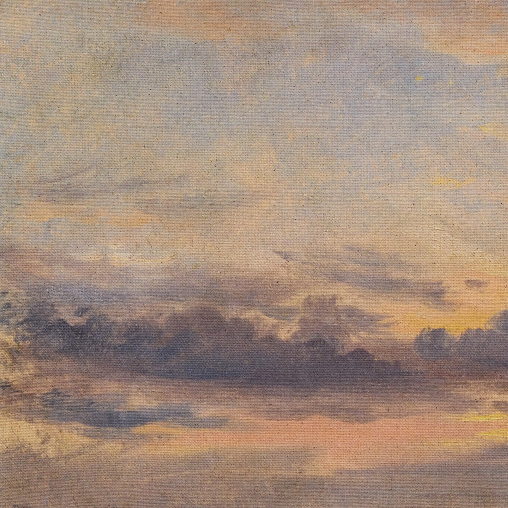A Cloud Study - Sunset by John Constable - Vertical Grain White Oak Floater