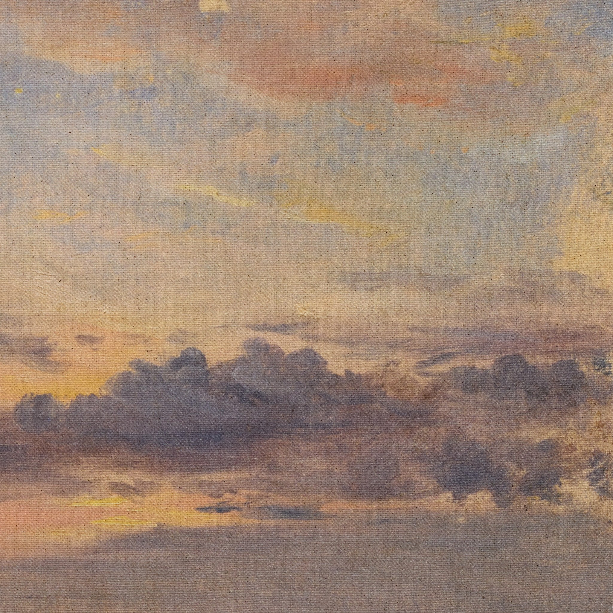 A Cloud Study - Sunset by John Constable - Vertical Grain White Oak Floater