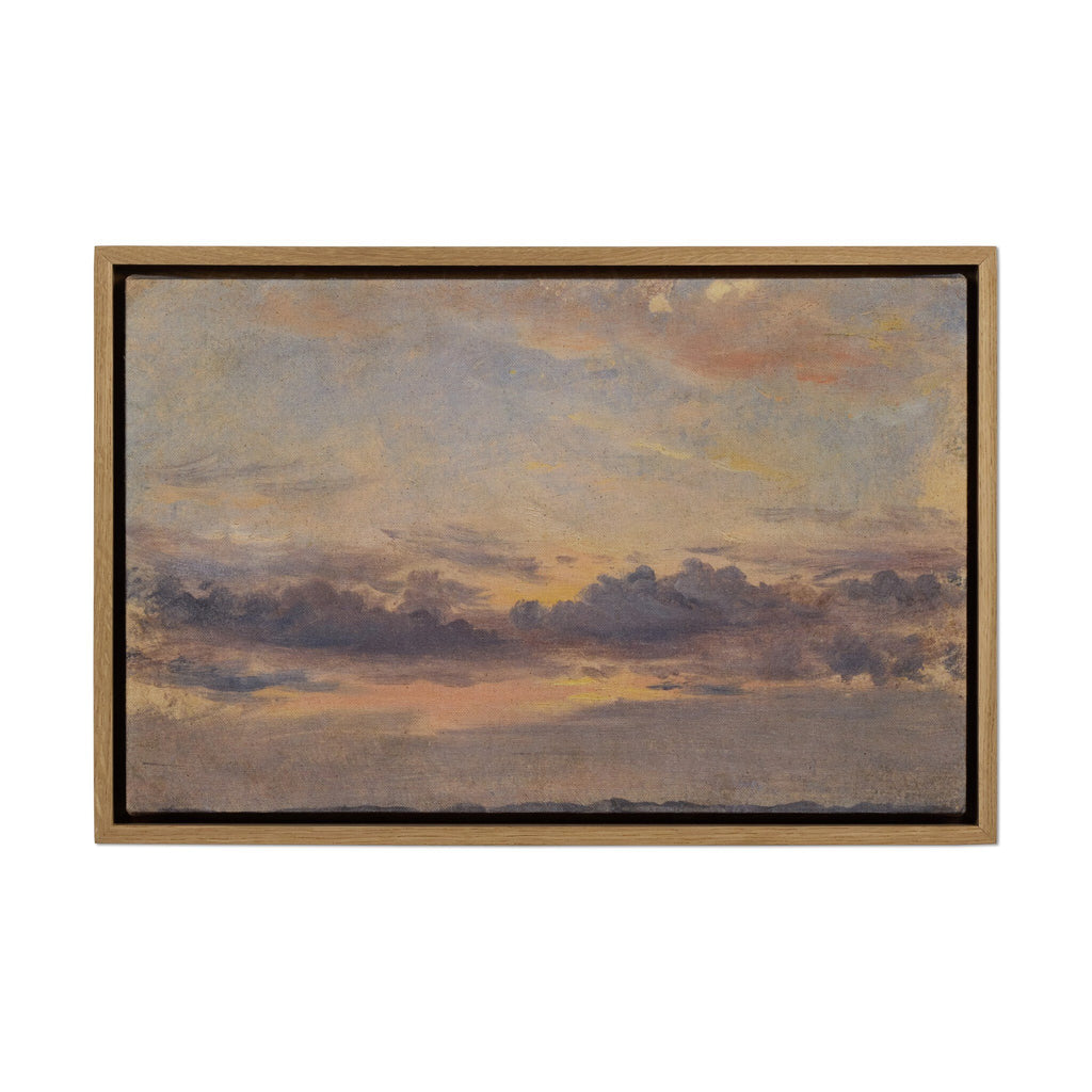 A Cloud Study - Sunset by John Constable - Vertical Grain White Oak Floater
