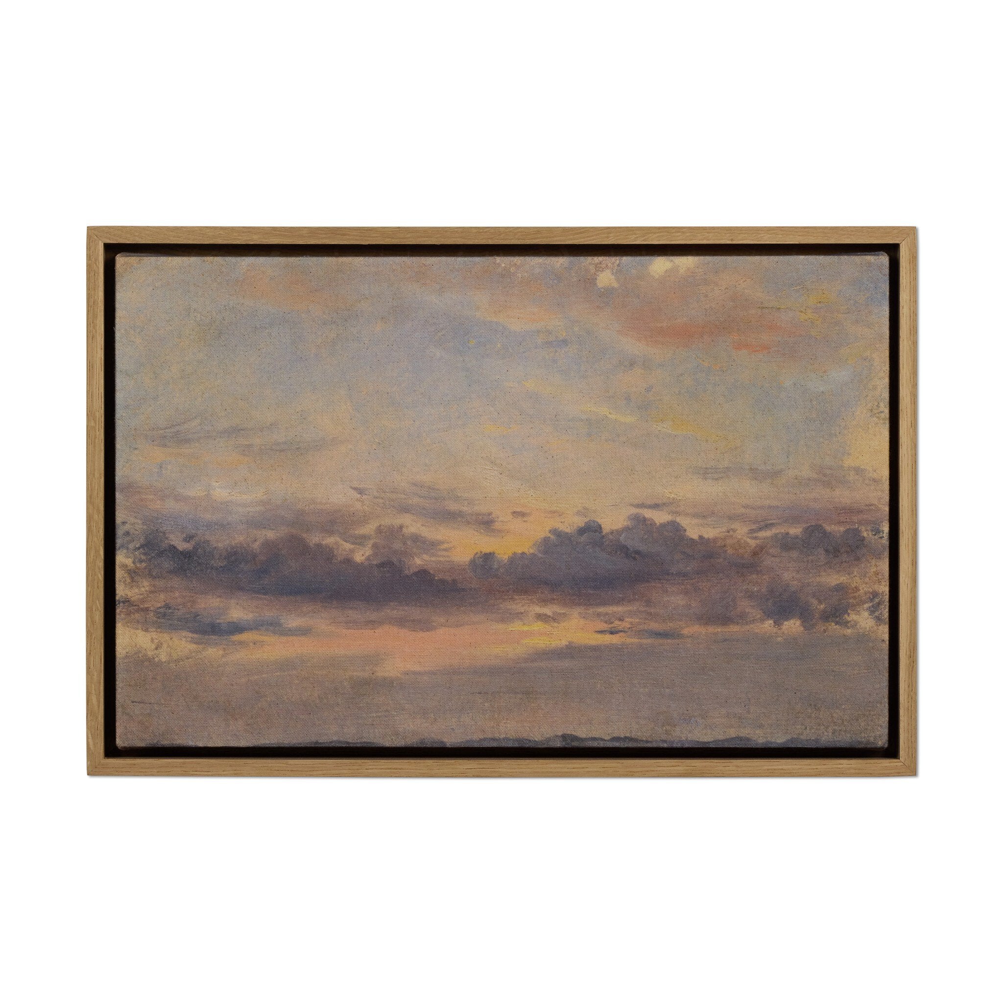 A Cloud Study - Sunset by John Constable - Vertical Grain White Oak Floater