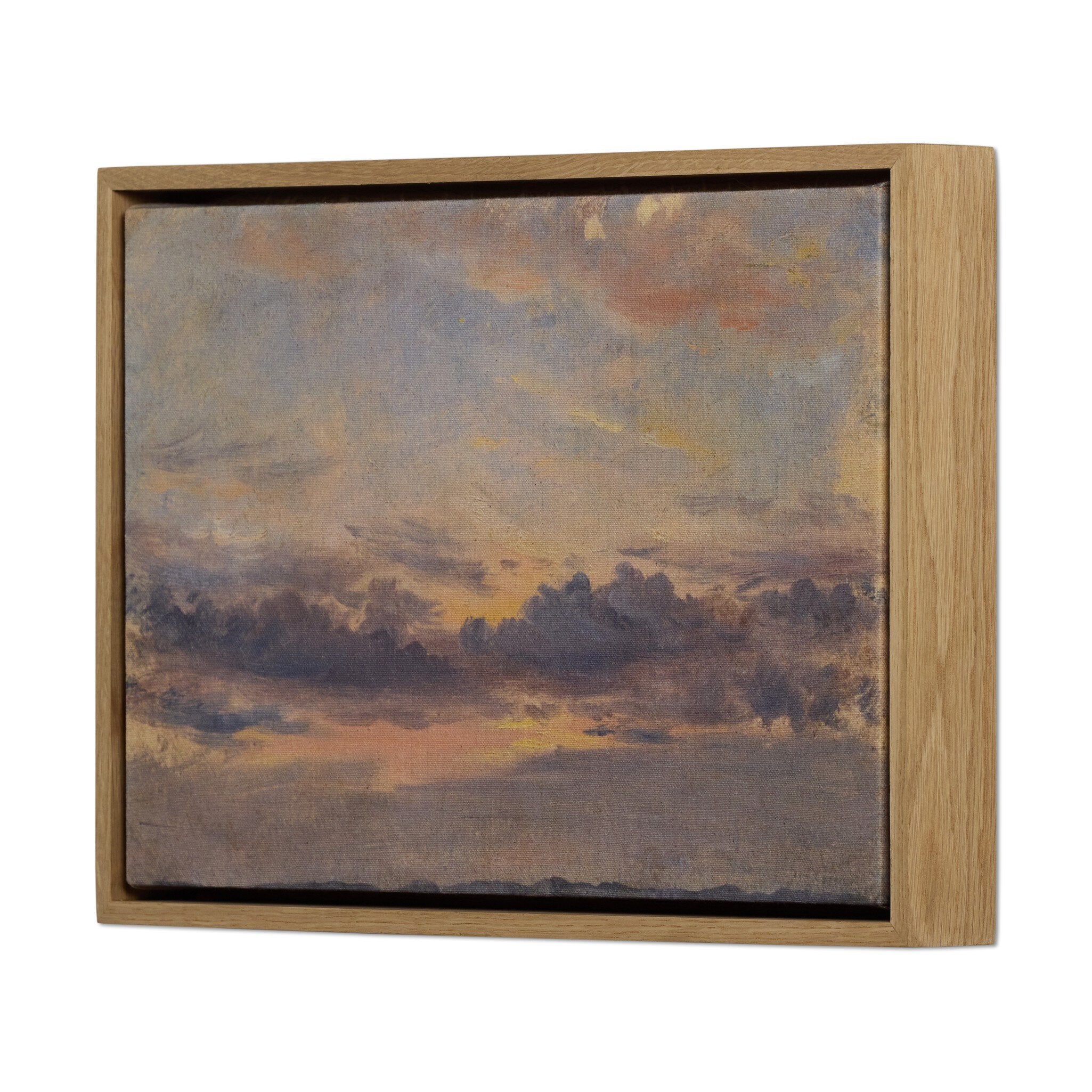 A Cloud Study - Sunset by John Constable - Vertical Grain White Oak Floater